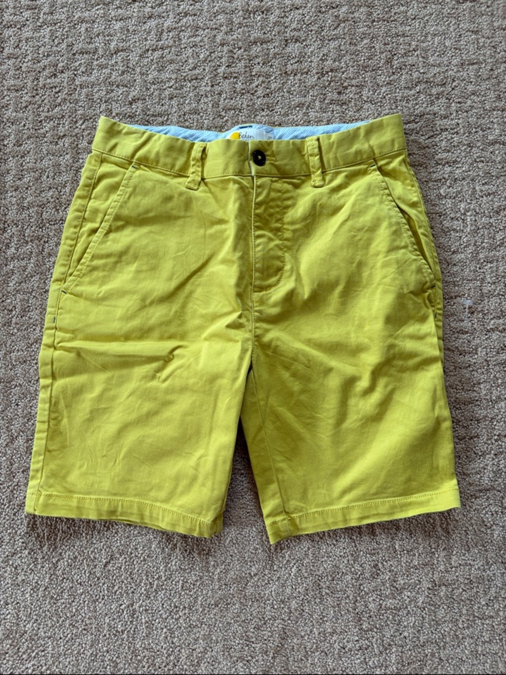 EUC Mini Boden kids yellow Chino Shorts